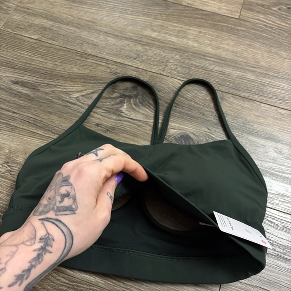 NWT Lululemon Flow Y Bra *Nulu A-C Cup (Rainforest Green) Size 10 - Picture 5 of 7